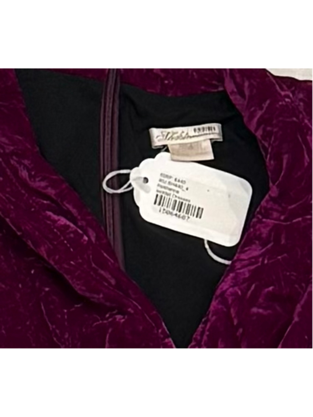 Shoshanna Fontanne Crushed Velvet Long Sleeve Dress Plum Size 4 - Picture 5 of 7